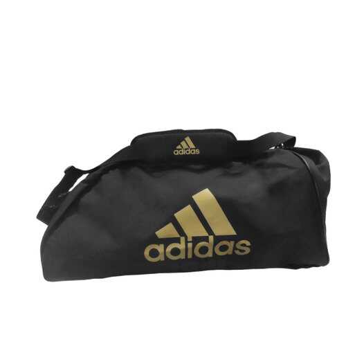 Спортивная сумка Adidas Sports Bag Shoulder Strap Combat M черная/золотая в Интерспорт