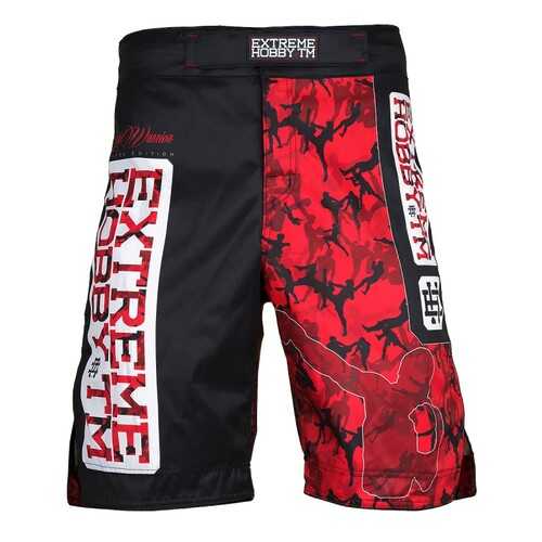 Шорты для единоборств Extreme Hobby Grappling Red Warrior черные, M, 190 см в Интерспорт