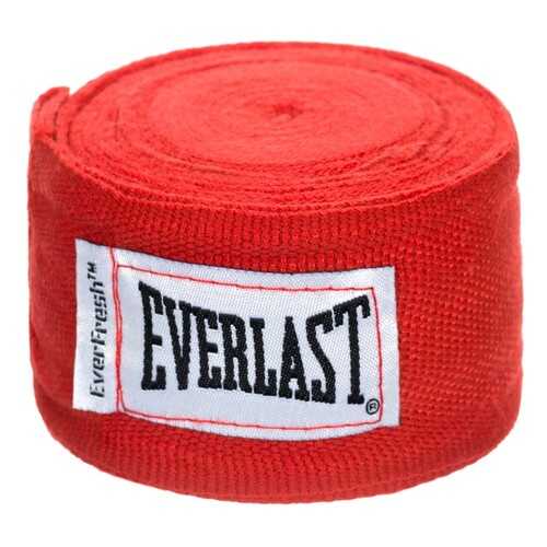 Бинт боксерский Everlast 4463RD, 2.5 м, эластик, красный в Интерспорт