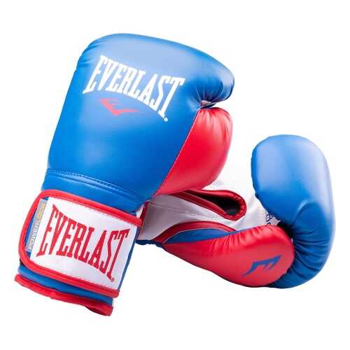 Боксерские перчатки Everlast Powerlock красные/синие 10 унций в Интерспорт