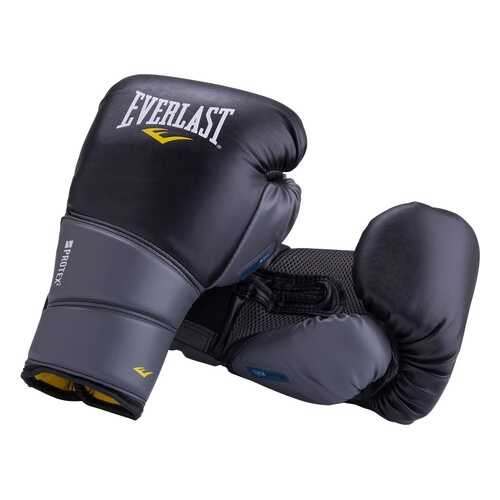 Боксерские перчатки Everlast Protex2 Gel черные 10 унций в Интерспорт