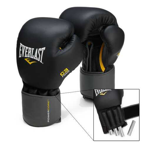 Боксерские перчатки снарядные Everlast Weighted черные 55 унций в Интерспорт