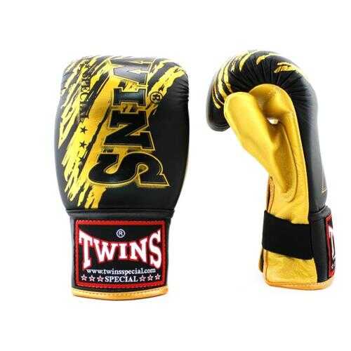 Боксерские перчатки снарядные Twins Fancy Training Bag Gloves FTBGL1F-TW2 черные 10 унций в Интерспорт