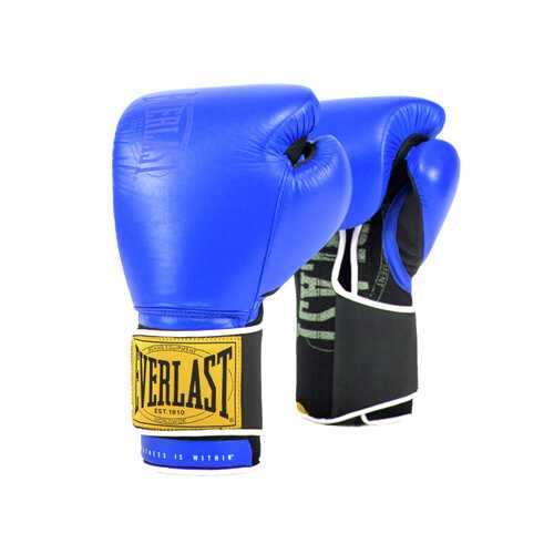 Боксерские перчатки тренировочные Everlast 1910 Classic синие 12 унций в Интерспорт