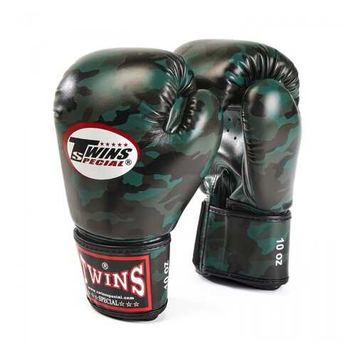 Боксерские перчатки Twins FBGVS3-ML FANCY BOXING GLOVES темно-зеленые в Интерспорт