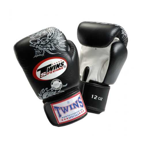 Боксерские перчатки Twins Special FBGVL3-6 FANCY BOXING GLOVES черно-серебряные в Интерспорт