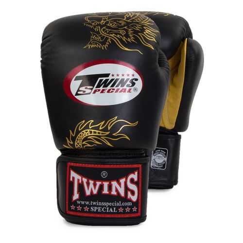 Боксерские перчатки Twins Special FBGVL3-6 FANCY BOXING GLOVES черно-золотые в Интерспорт