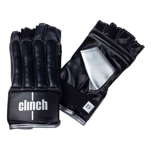 Clinch Перчатки снарядные (Шингарты) Clinch Bag Gloves Cut Finger черно-серебристые в Интерспорт