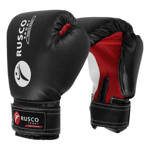 Перчатки боксерские RUSCO SPORT кож.зам. 10 Oz черные RuscoSport в Интерспорт