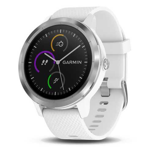 Умные часы Garmin Vivoactive 3 Silicone Steel/White в Интерспорт