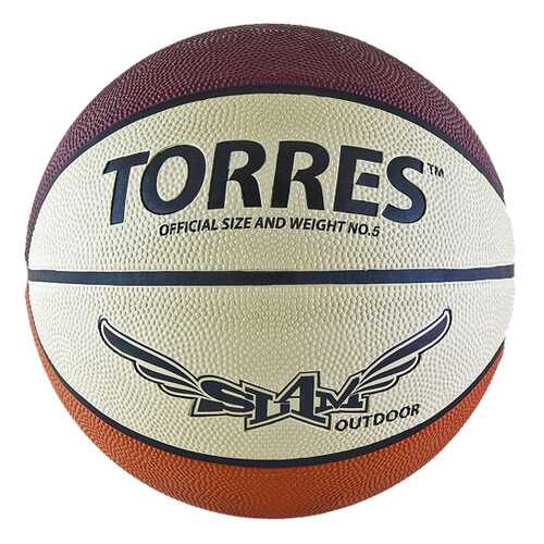 Баскетбольный мяч Torres Slam B00065 №5 brown/white в Интерспорт