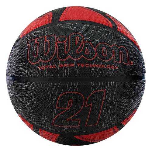 Мяч баскетбольный Wilson 21 Series WTB2103, 7, красный, любительский, клееный в Интерспорт