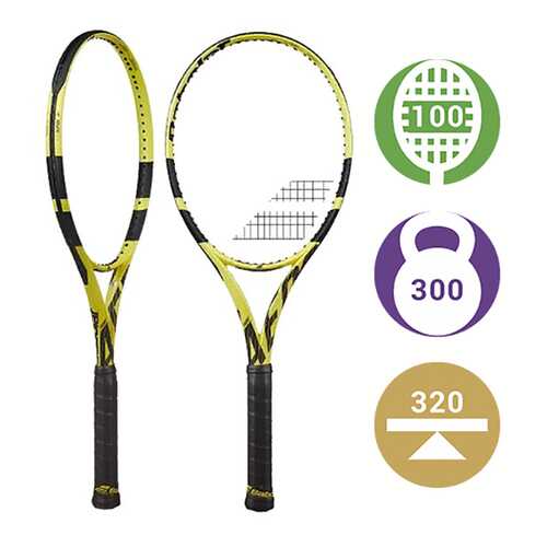 Ракетка для большого тенниса Babolat Pure Aero Plus 2019 DA69 черная/желтая в Интерспорт