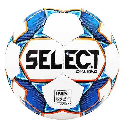 Футбольный мяч Select Diamond IMS 2019 №5 white/blue/orange в Интерспорт