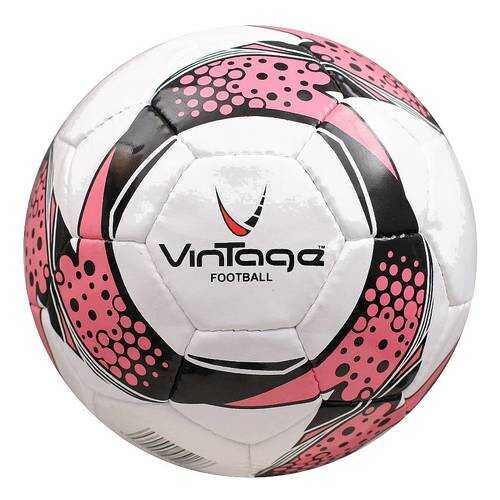 Футбольный мяч Vintage Football 118 №5 white/pink/black в Интерспорт