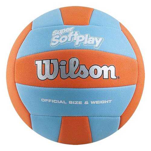 Мяч волейбольный Wilson Super Soft Play 2017, 5, оранжевый, любительский, машинная сшивка в Интерспорт