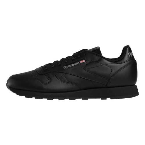 Кроссовки Reebok Classic Leather, black/int-black, 10 US в Интерспорт