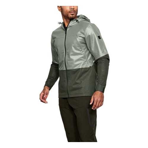 Куртка Under Armour Hybrid Windbreaker Hooded FZ, 492 зеленая, SM в Интерспорт