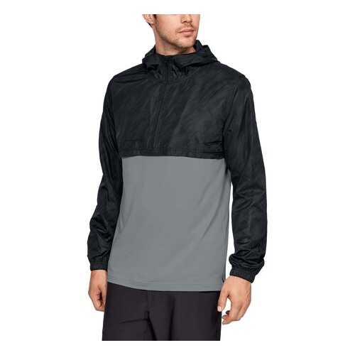 Куртка Under Armour Sportstyle Anorak Hooded Half Zip, 004 черная/серая, LG в Интерспорт