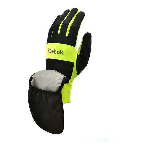 Всепогодные перчатки для бега Reebok RRGL-10134YL желтые L в Интерспорт