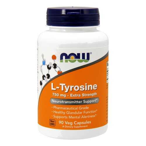 NOW Sports L-Tyrosine 750 Extra Strength 90 капсул без вкуса в Интерспорт