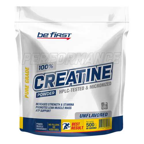 Креатин Be First Micronized CREATINE monohydrate powder, пакет 300г в Интерспорт