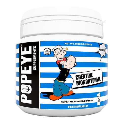 Креатин Popeye Supplements Creatine Monohydrate - 250 грамм, без вкуса в Интерспорт