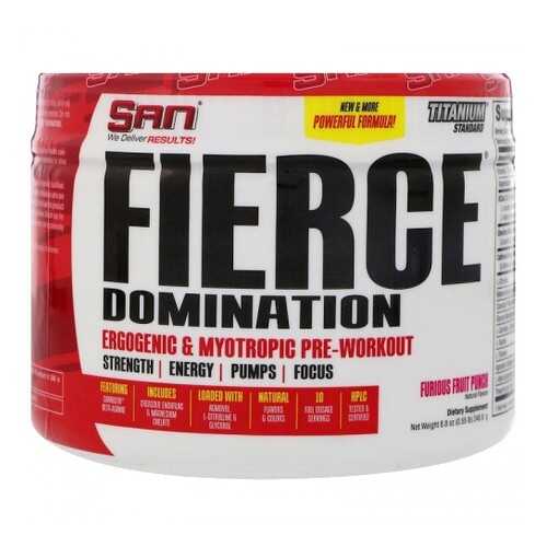 Предтренировочный комплекс SAN Fierce Domination 250 г малиновый лимонад в Интерспорт