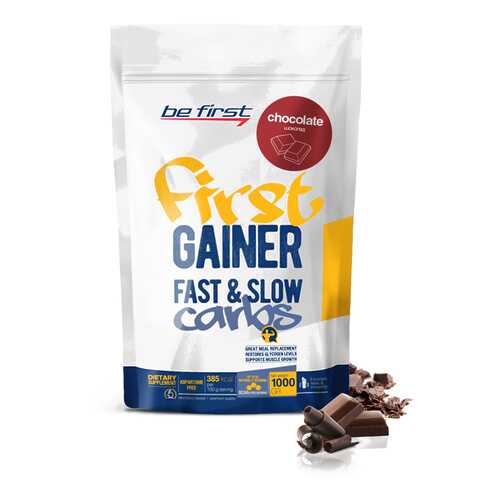 Гейнер Be First Gainer Fast & Slow Carbs 1000 г Chocolate в Интерспорт