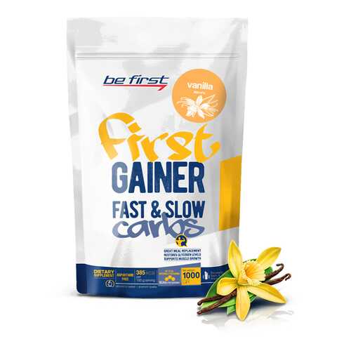 Гейнер Be First Gainer Fast & Slow Carbs 1000 г Vanilla в Интерспорт