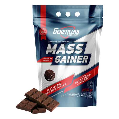 Гейнер GeneticLab Nutrition Mass Gainer 3000 г Chocolate в Интерспорт