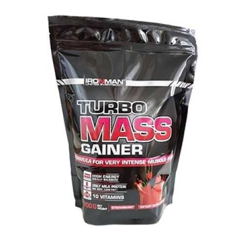 Гейнер Ironman Turbo Mass Gainer 700 г Strawberry в Интерспорт