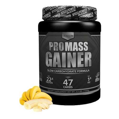 Гейнер Steel Power Nutrition Pro Mass Gainer 1500 г банан в Интерспорт