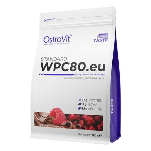 Ostrovit Standard WPC80.eu (900 г) (Шоколад-малина) в Интерспорт