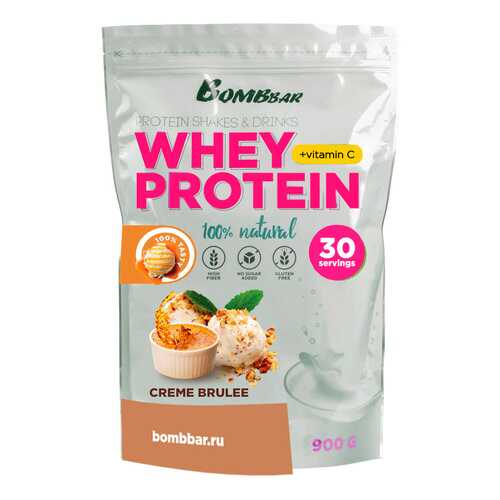 Протеин Bombbar Whey Protein 900 г Creme Brulee в Интерспорт