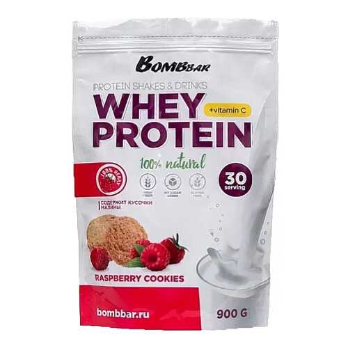 Протеин Bombbar Whey Protein 900 г Raspberry Cookies в Интерспорт