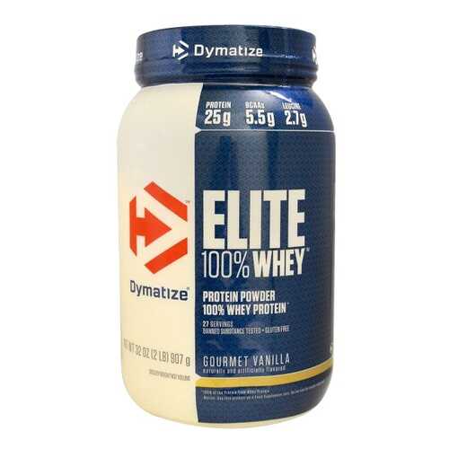 Протеин Dymatize Nutrition Elite Whey 907 г Gourmet Vanilla в Интерспорт