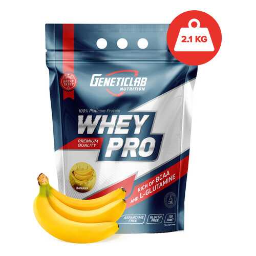 Протеин GeneticLab Nutrition Whey Pro 2 2100 г Banana в Интерспорт