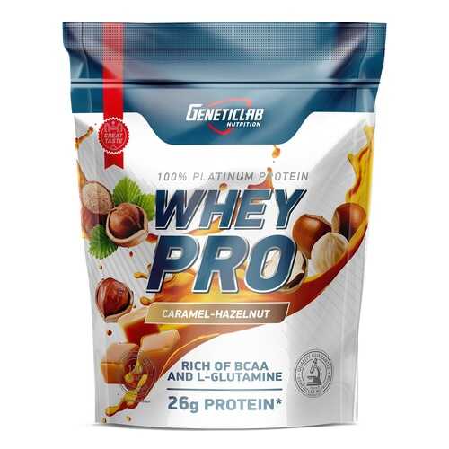 Протеин GeneticLab Nutrition Whey Pro 900 г Caramel Hazelnut в Интерспорт