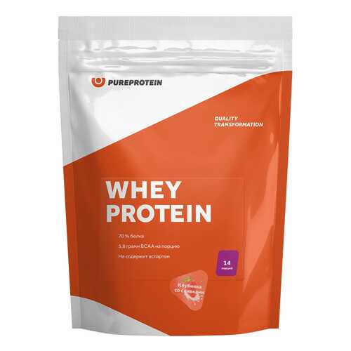 Протеин PureProtein Whey Protein 420 г клубника со сливками в Интерспорт