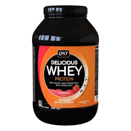 Протеин QNT Delicious Whey Protein 908 г Strawberry в Интерспорт