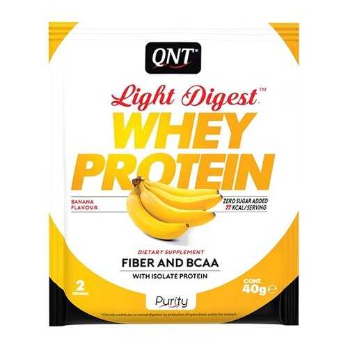 Протеин QNT Whey Protein Light Digest 40 г Banana в Интерспорт