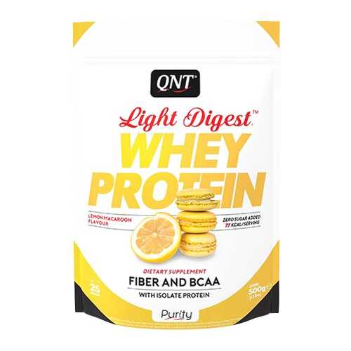 Протеин QNT Whey Protein Light Digest 500 г Lemon Macaroon в Интерспорт