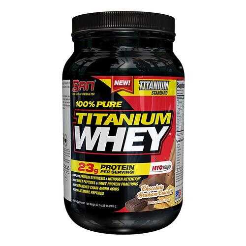 Протеин SAN Titanium Whey 100% Pure 908 г Chocolate Graham Cracker в Интерспорт