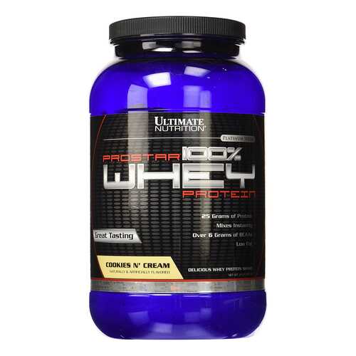 Протеин Ultimate Nutrition Prostar 100% Whey Protein 900 г Cookies & Cream в Интерспорт