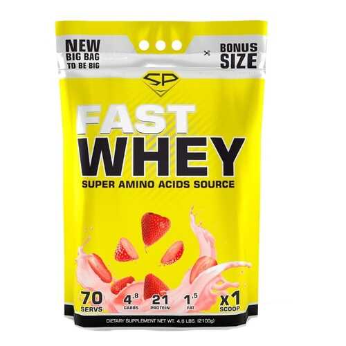 Сывороточный протеин Fast Whey, 2100 г, Клубника, SteelPower в Интерспорт