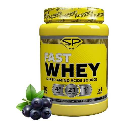 Сывороточный протеин FAST WHEY, 900 гр, вкус «Черника», STEELPOWER в Интерспорт