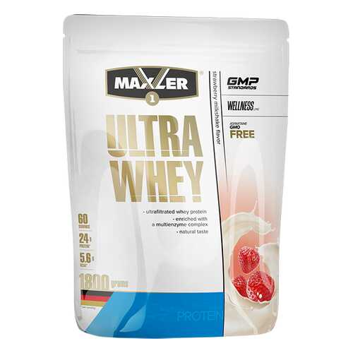 Сывороточный протеин Maxler Ultra Whey Клубника 1800 г в Интерспорт