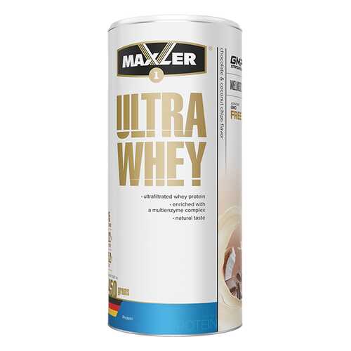 Сывороточный протеин MAXLER Ultra Whey Шоколадно-кокосовые чипсы 450 гр в Интерспорт