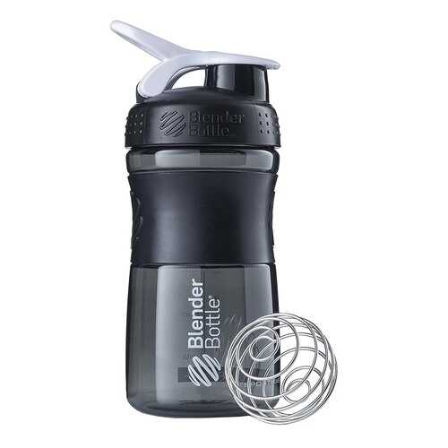 Шейкер Blender Bottle SportMixer 1 кам. 591 мл черный, белый в Интерспорт